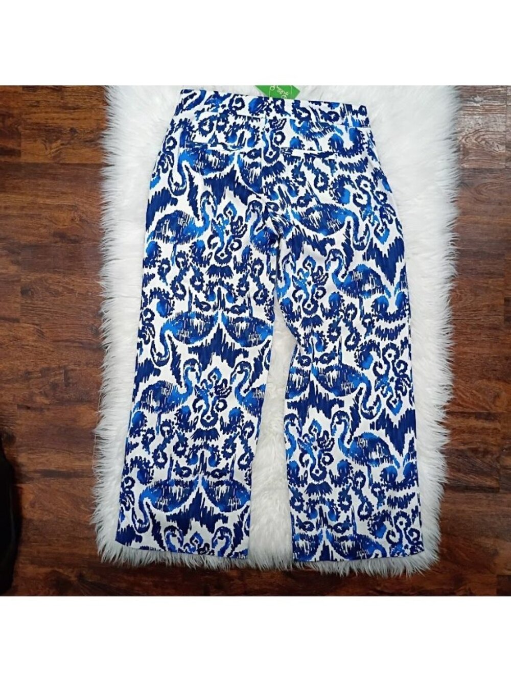 Lilly Pulitzer size 00 Wide Leg Flowy Resortwear Blue Old money Hamptons NWT - Picture 11 of 13